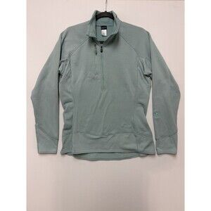 Patagonia R1 Regulator 1/4 Zip Pullover Polartec Womens Large Waffle Fleece Mint